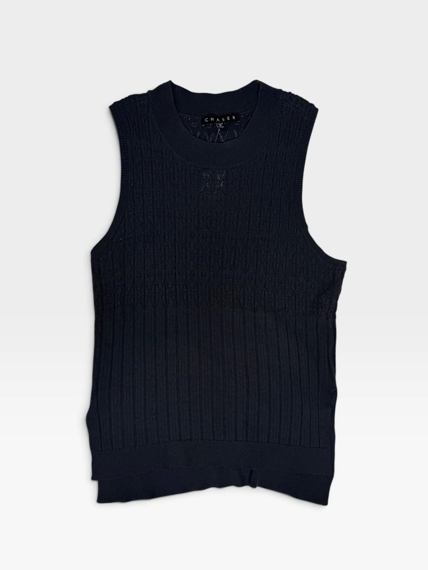 DARK GREY CHASER KNITTED TANK M