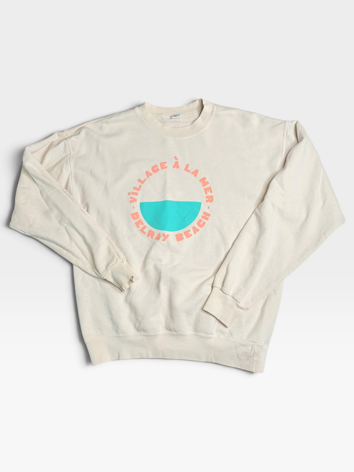 TAN CLARE V. “VILLAGE À LA MER” BEACH PULLOVER (ORG. $195) M