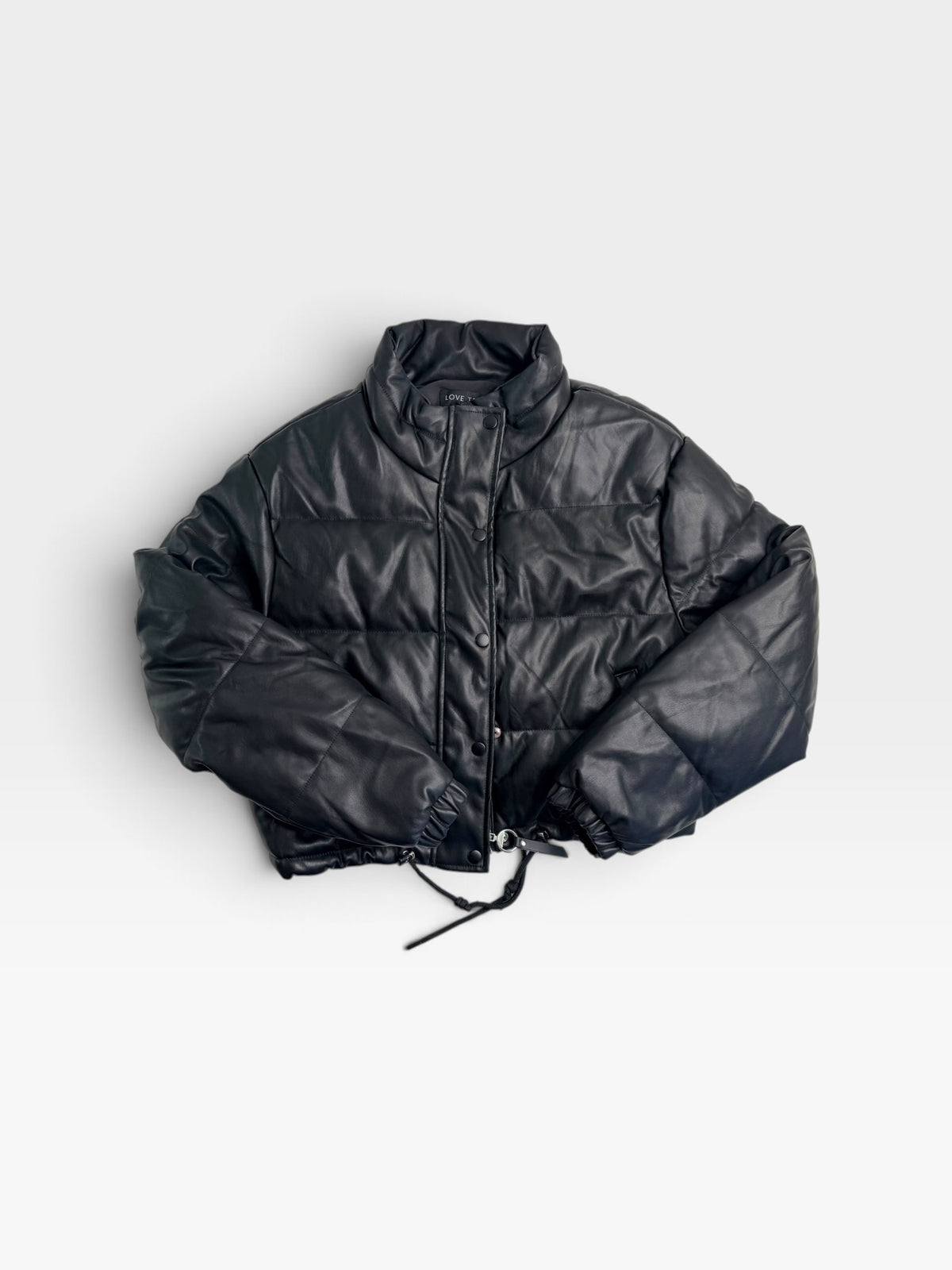BLACK LOVE TREE LEATHER JACKET M