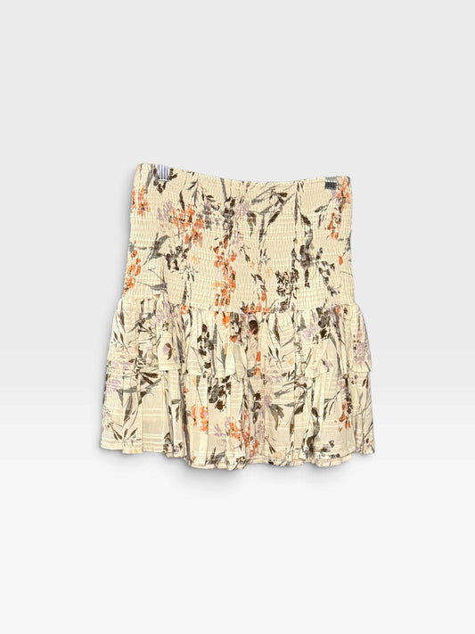 CREAM/BROWN BTFL-LIFE SKIRT S