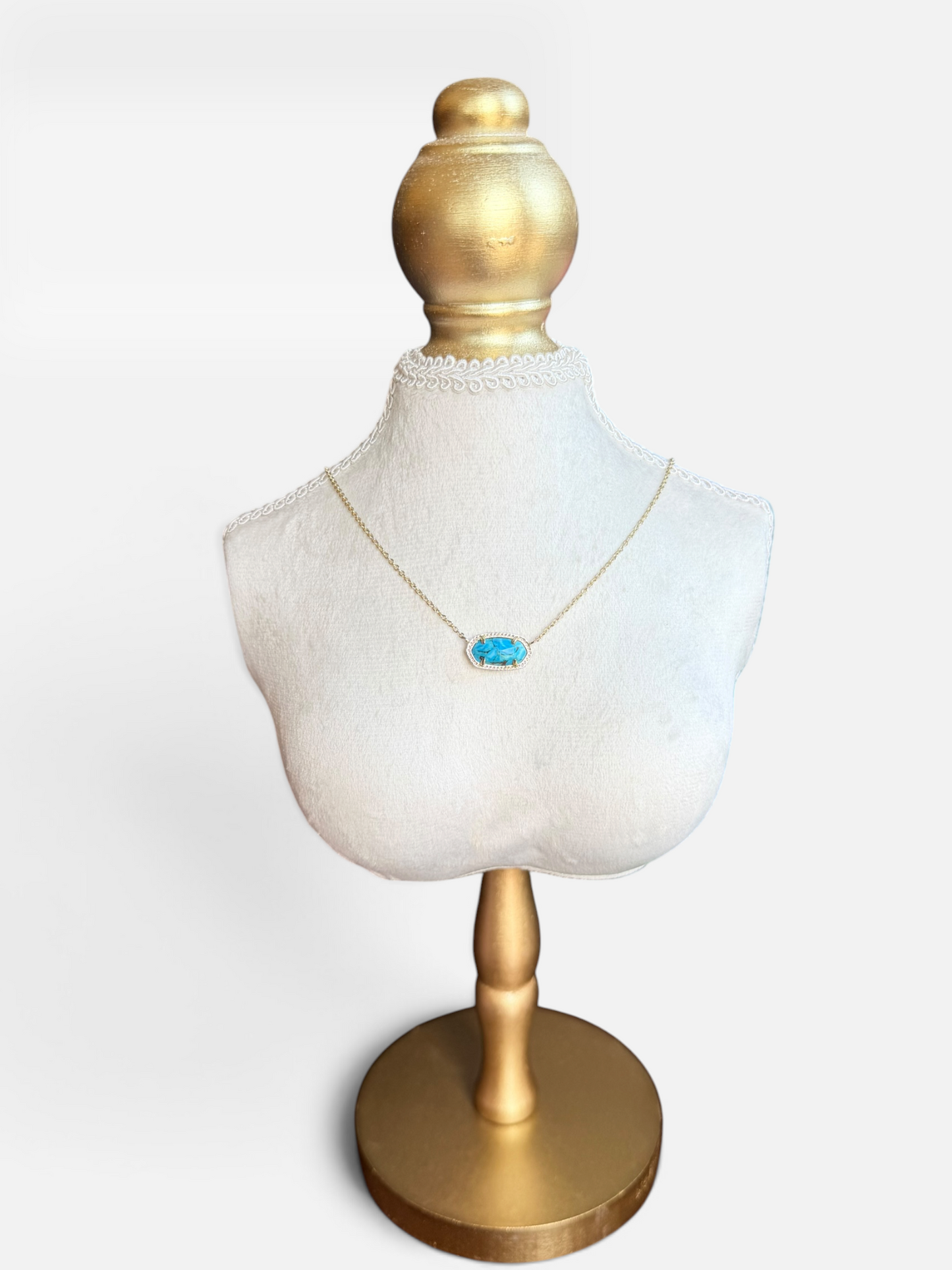 GOLD/BLUE KENDRA SCOTT NECKLACE