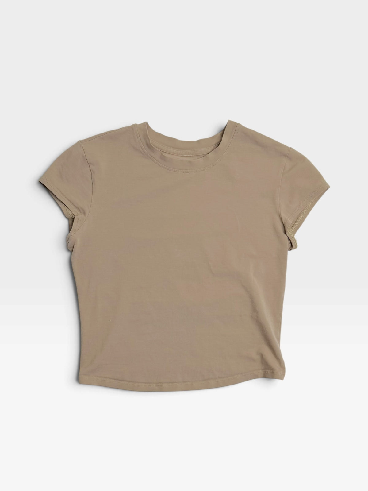 TAN LULULEMON TEE XS