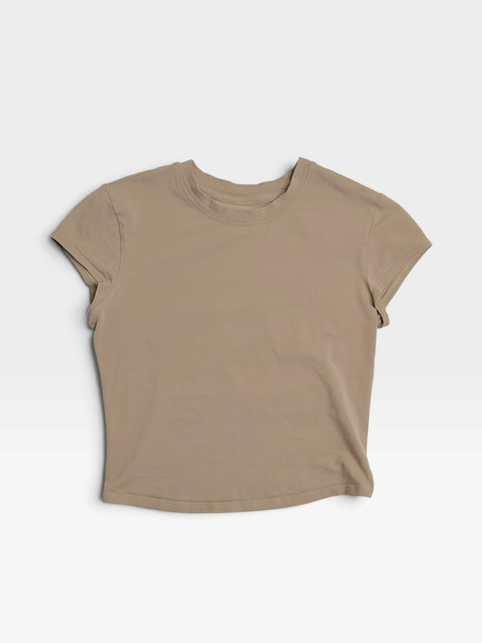 TAN LULULEMON TEE XS