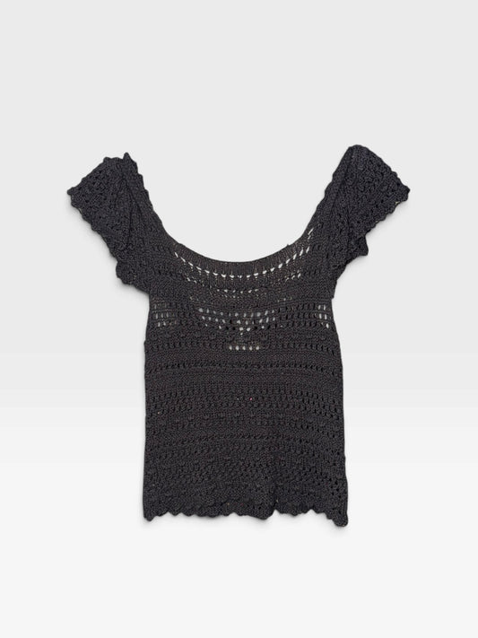 BLACK KNIT RYEGRASS TANK S