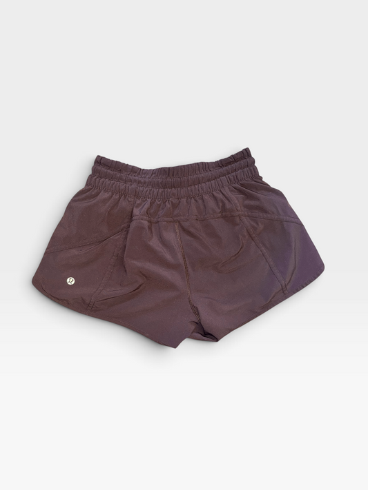 BROWN LULULEMON SHORTS 6