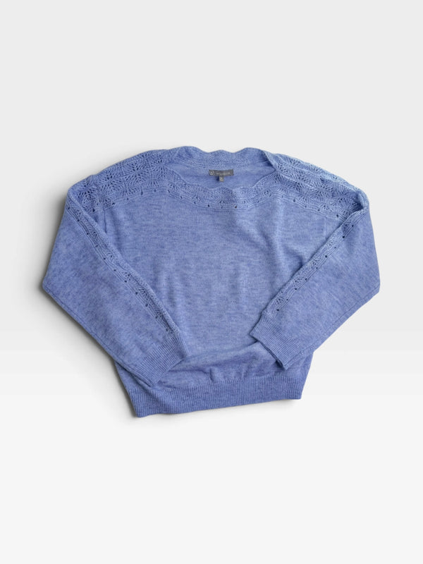 BLUE WIT & WISDOM SWEATER | M