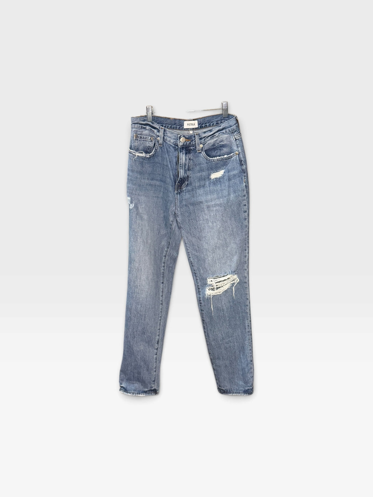 DENIM PISTOLA LENNON HIGH RISE CROP BOOTCUT JEANS 26