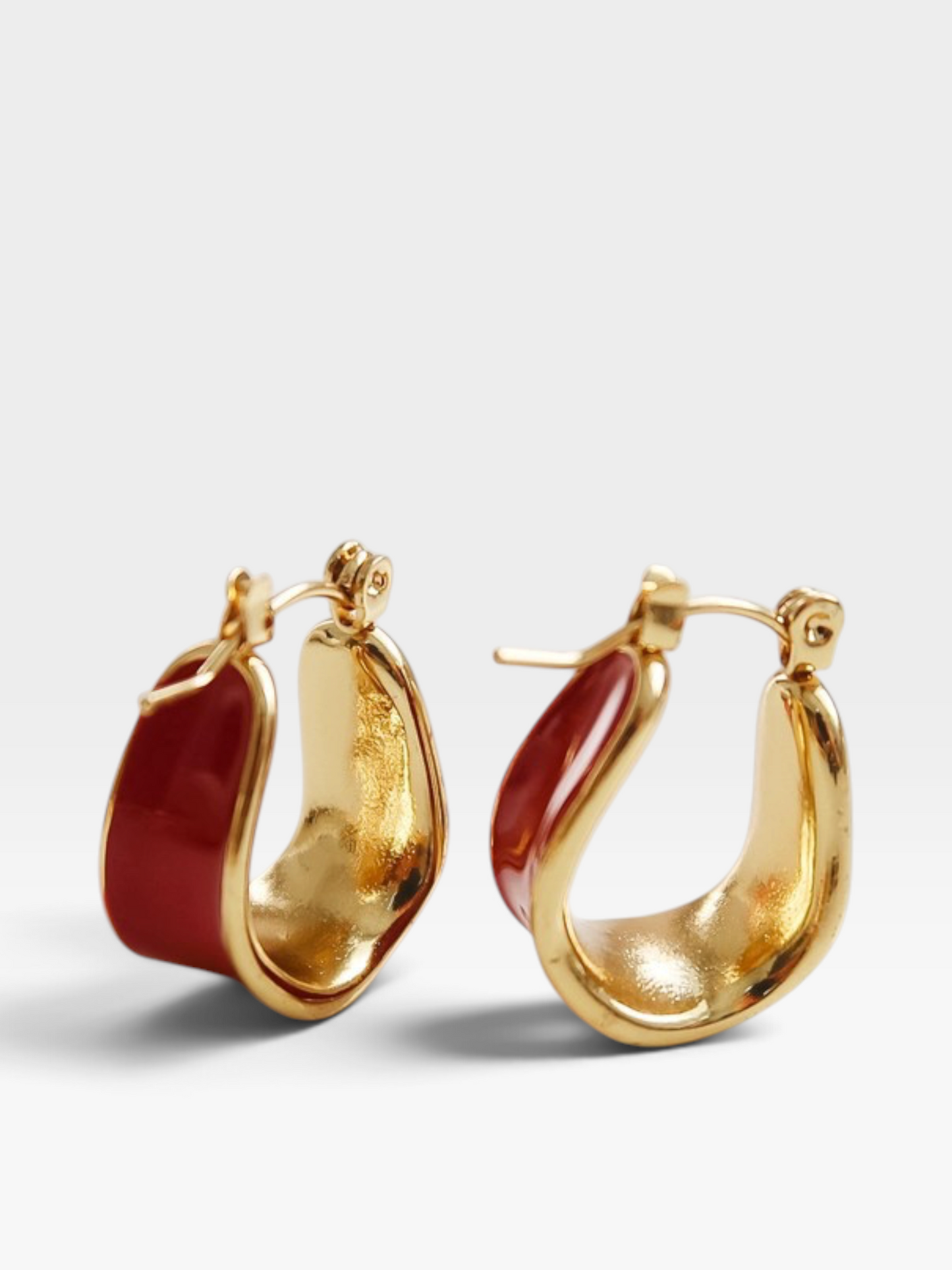 18K GOLD NON TARNISH CLASSIC HOOP EARRINGS