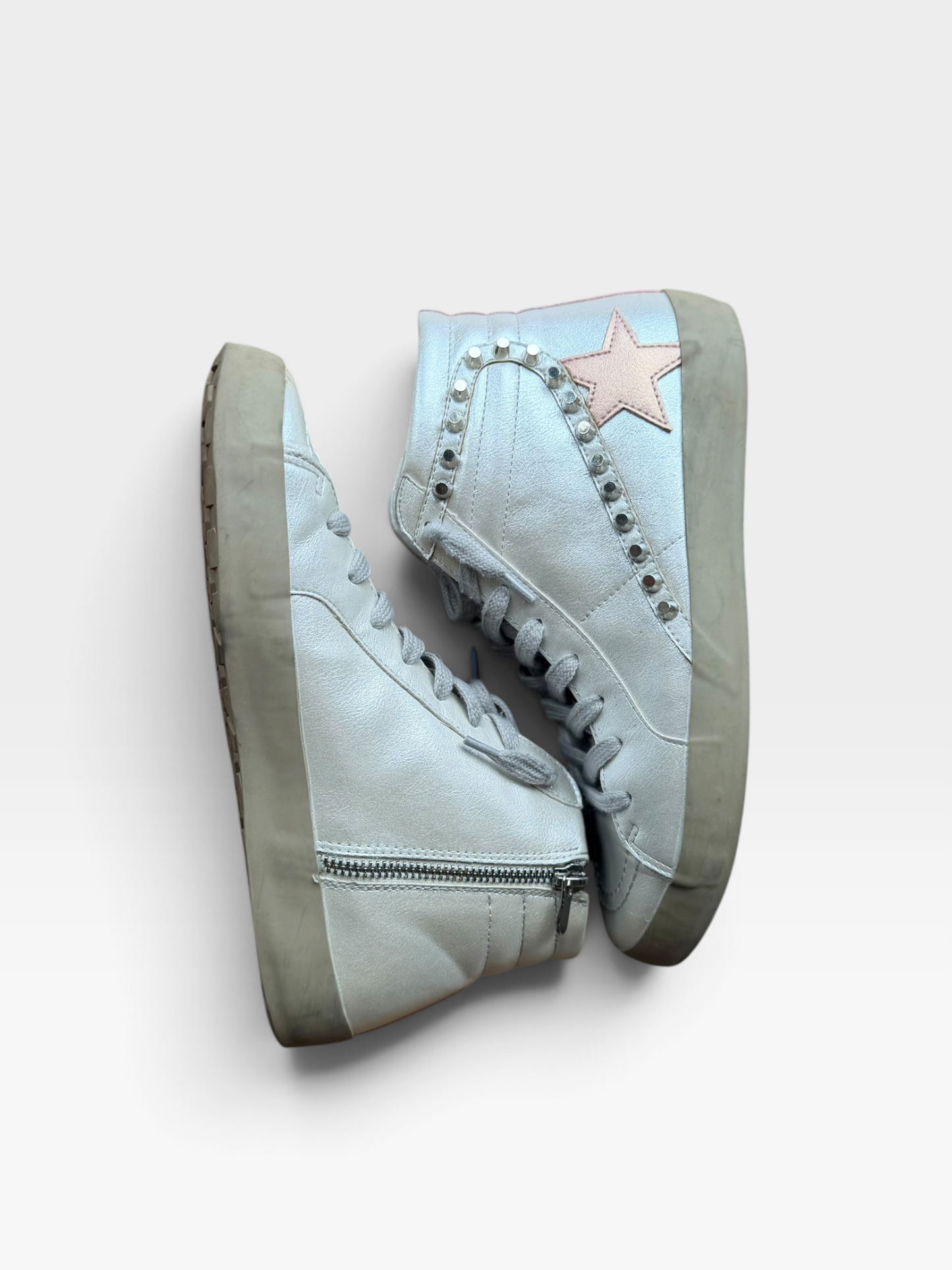 SILVER/PINK SHU SHOP SHOES (Y5/7)