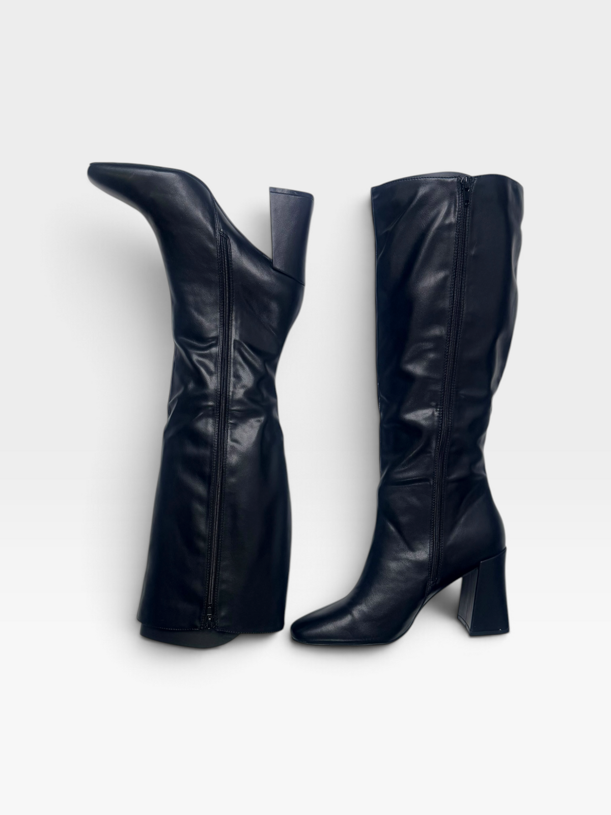 BLACK LULUS MAGNOLIA KNEE-HIGH BOOTS (NEW)| 10