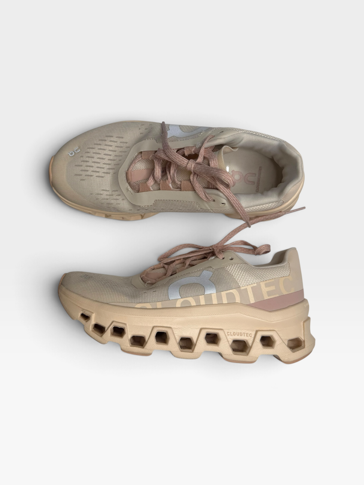 BEIGE/PINK ON CLOUDMONSTER SHOES (ORG. $170) | 5