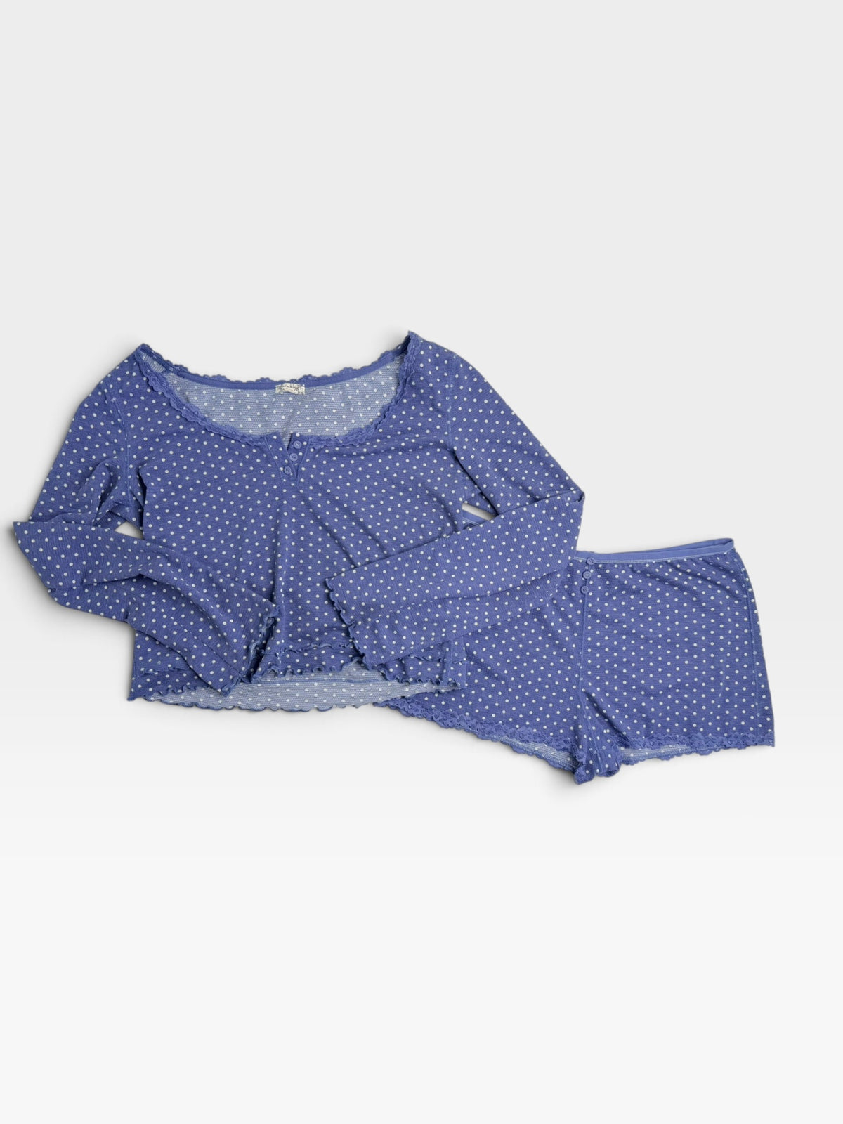 BLUE/WHITE FP SPRING BREAK PJ SET (ORG. $128) | L