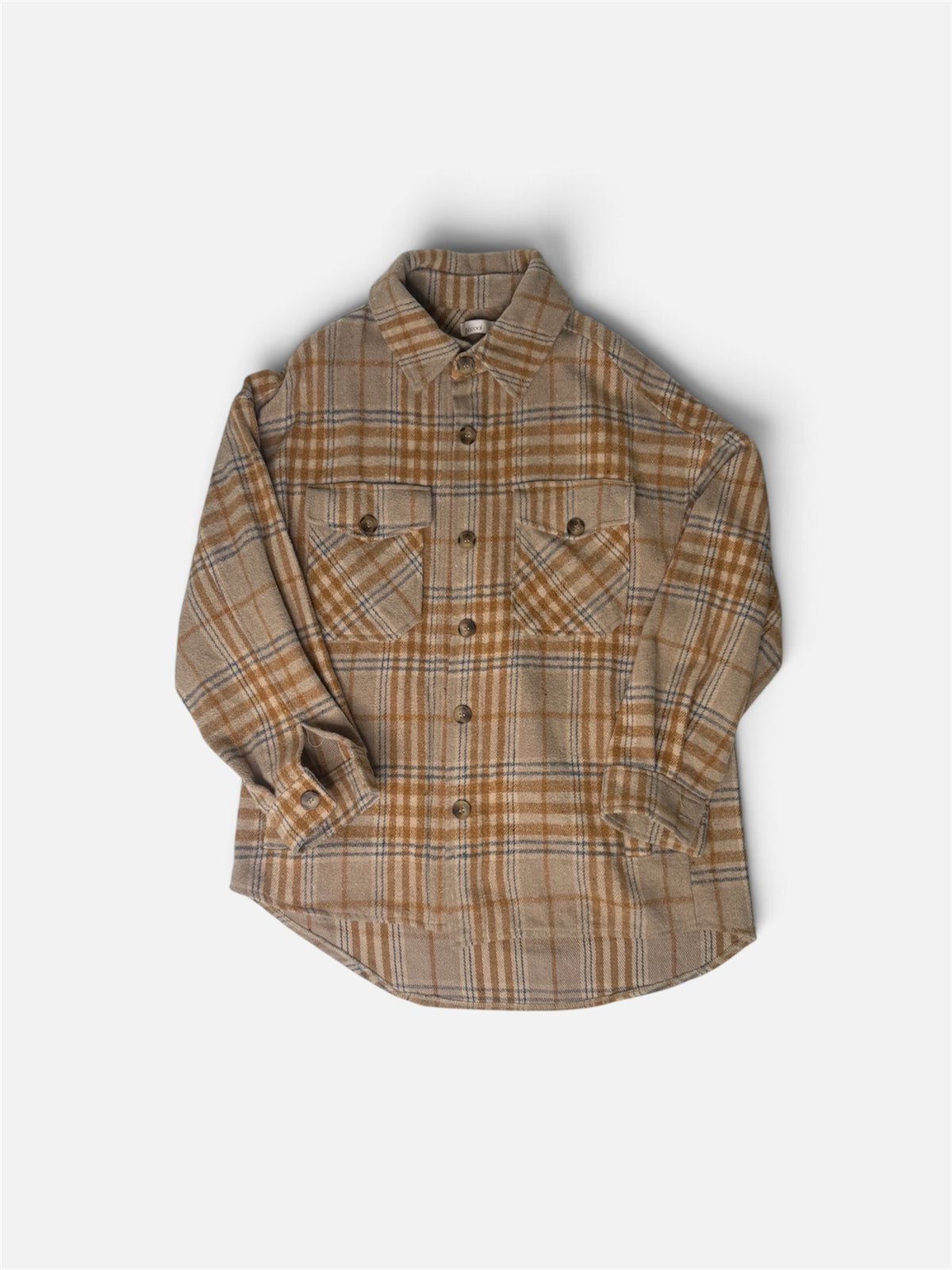TAN FLANNEL BECOOL SHACKET S/M