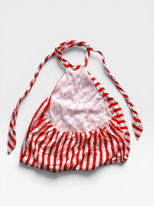 RED/WHITE MAEVE HALTER TOP XL