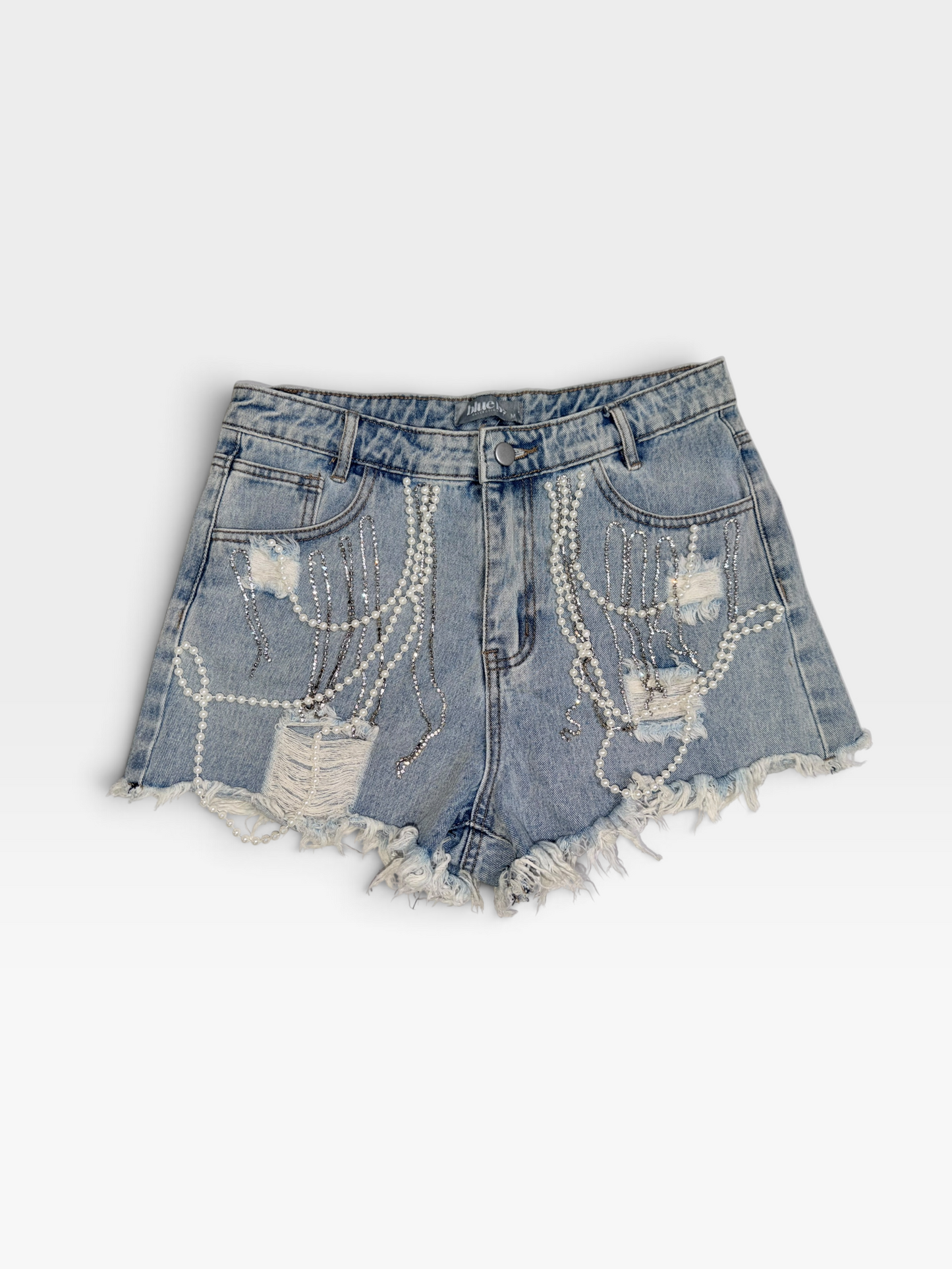 DENIM BLUE B. PEARL SHORTS (NWOT) M