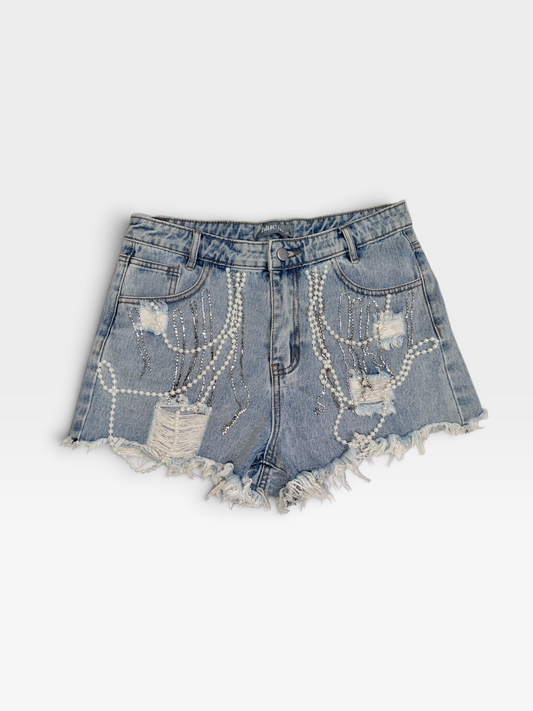 DENIM BLUE B. PEARL SHORTS (NWOT) M
