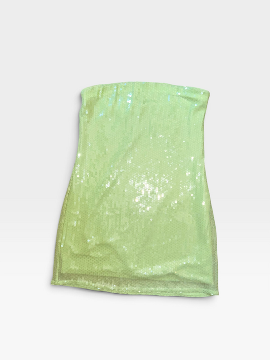 LIME ABERCROMBIE AND FITCH SEQUIN DRESS M