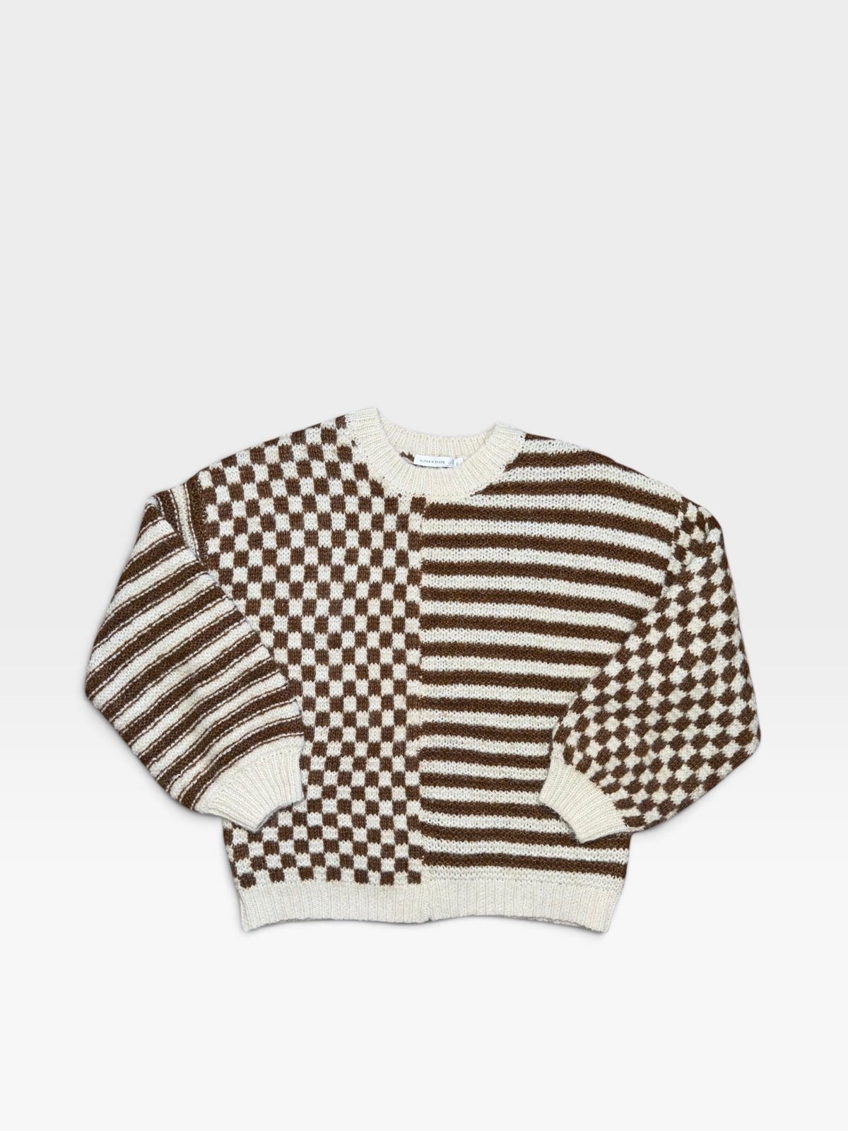 TAN/BROWN ALTAR'D STATE SWEATER L