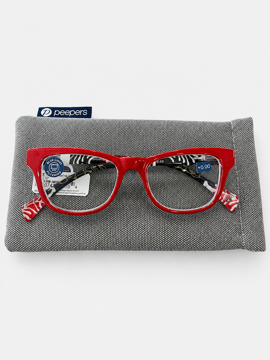 RED "PEEPERS" BLUE LIGHT GLASSES (NWT)