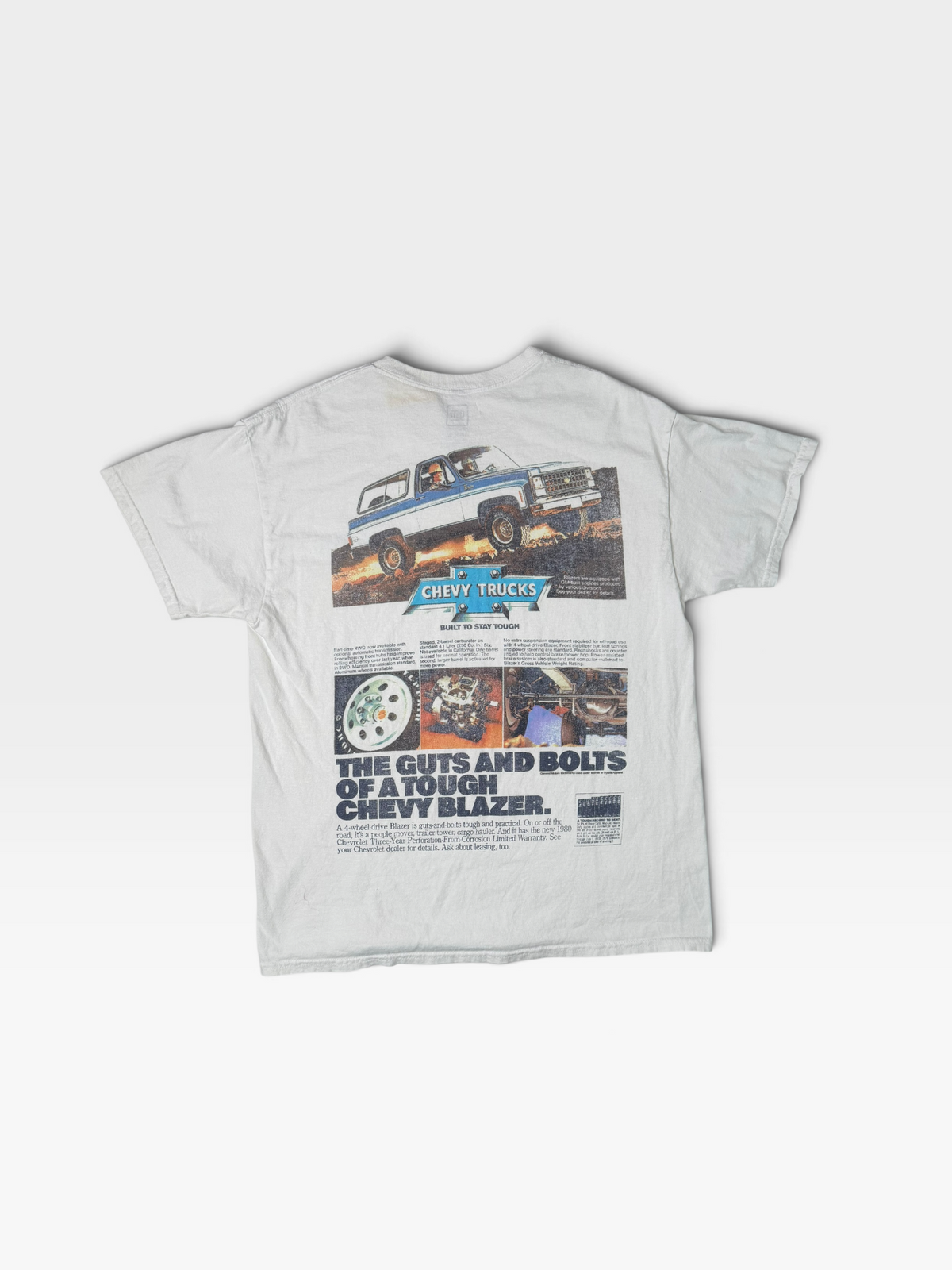 WHITE GM CHEVY TRUCK TSHIRT M