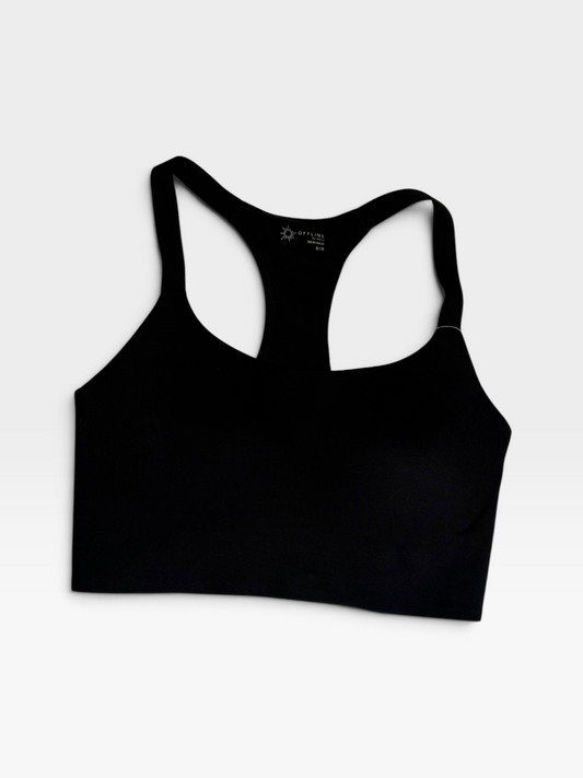 BLACK OFFLINE SPORTS BRA (NWT) M