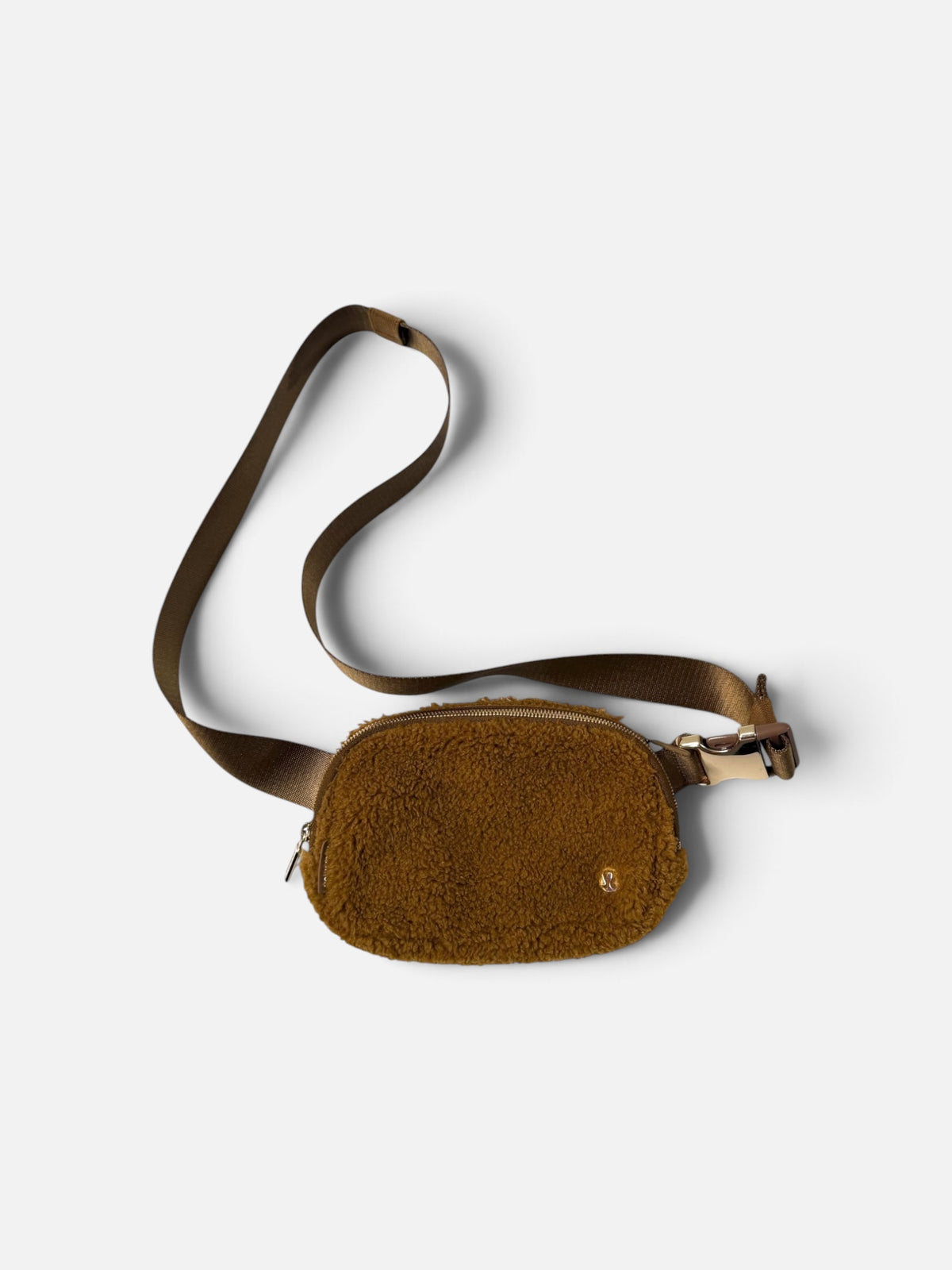 BROWN FLUFFY LULULEMON BAG
