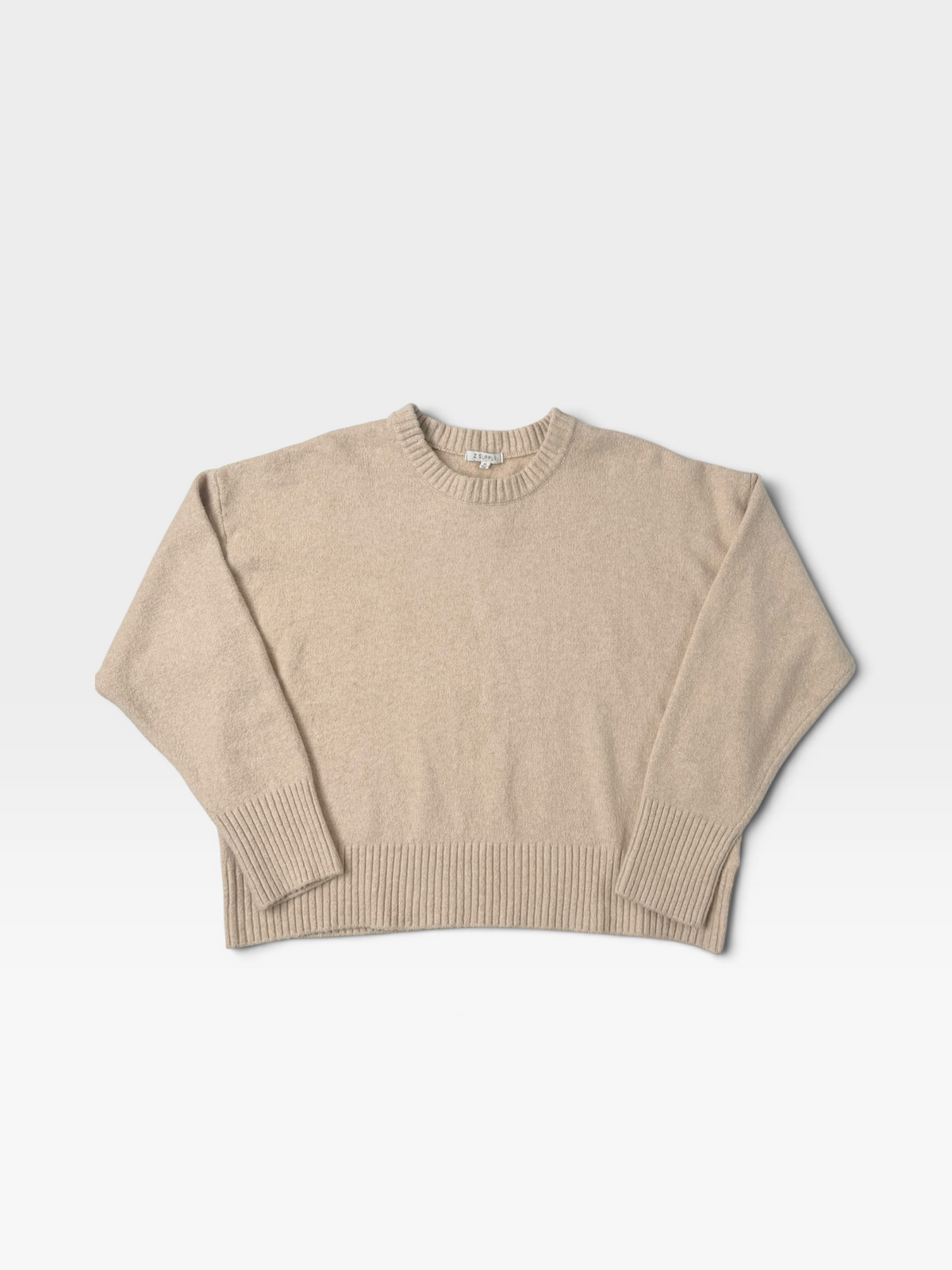 TAN Z SUPPLT SWEATER (ORG. $88) XS