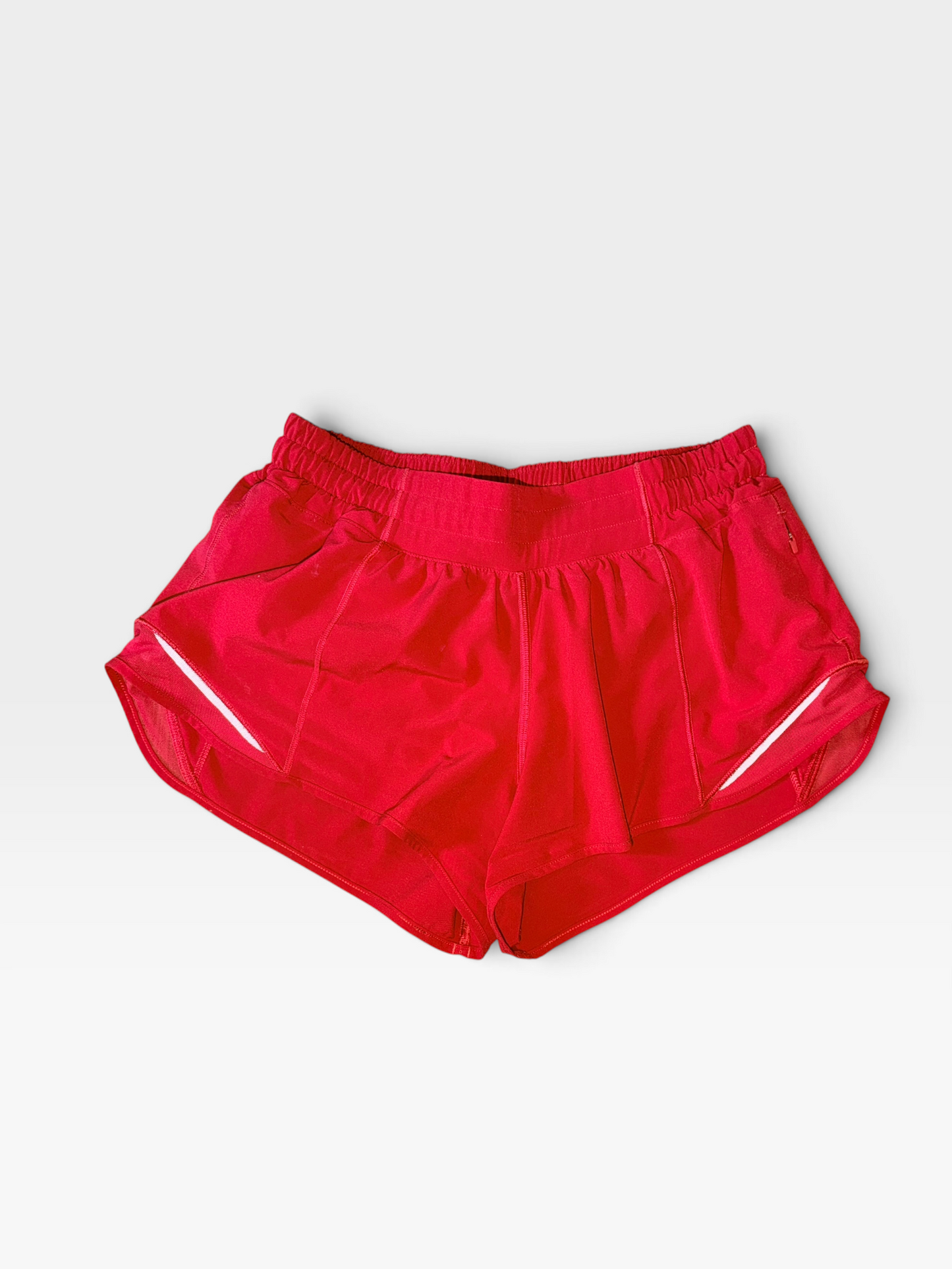 RED LULULEMON SHORTS 6