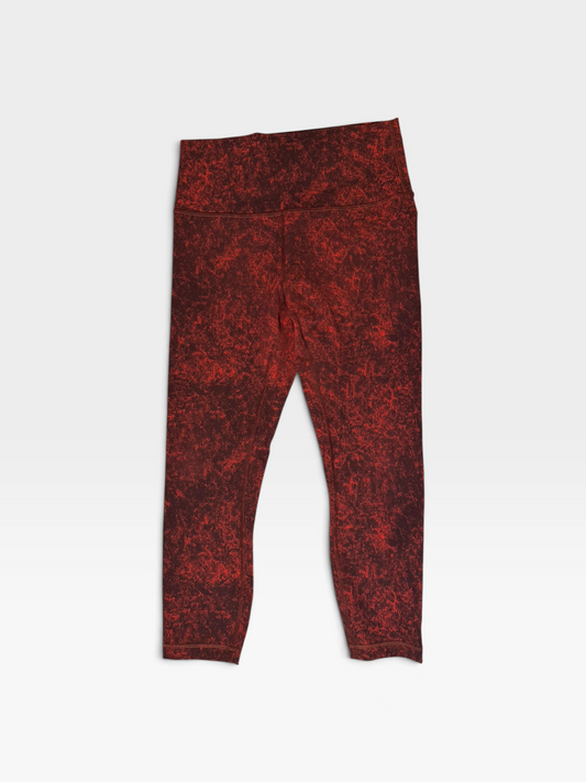 RED/DARK RED LULULEMON LEGGINGS 8