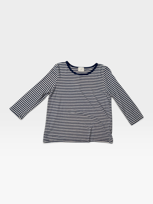 NAVY/WHITE T.LA FROM ANTHRO STRIPPED TOP (NWT) M
