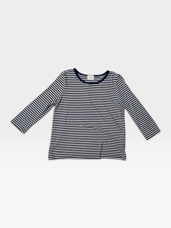 NAVY/WHITE T.LA FROM ANTHRO STRIPPED TOP (NWT) M