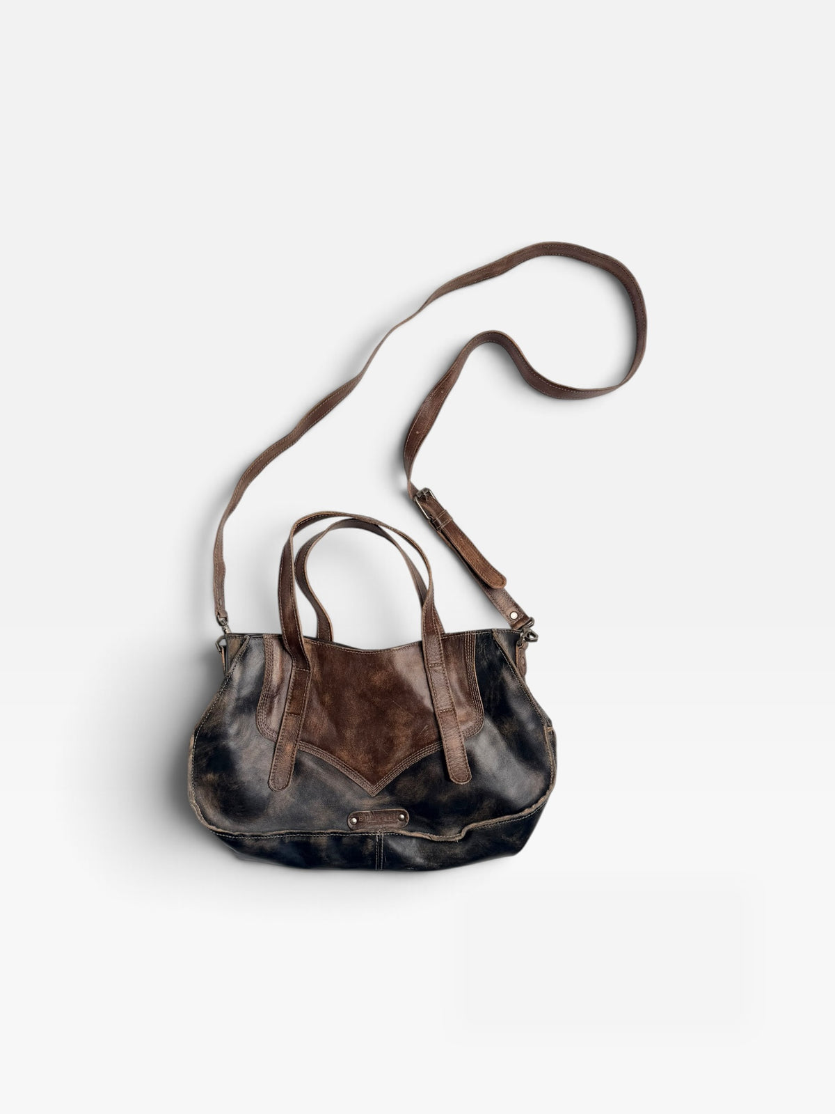 BLACK/TEAK BED STU LEATHER PURSE (NWT $265)