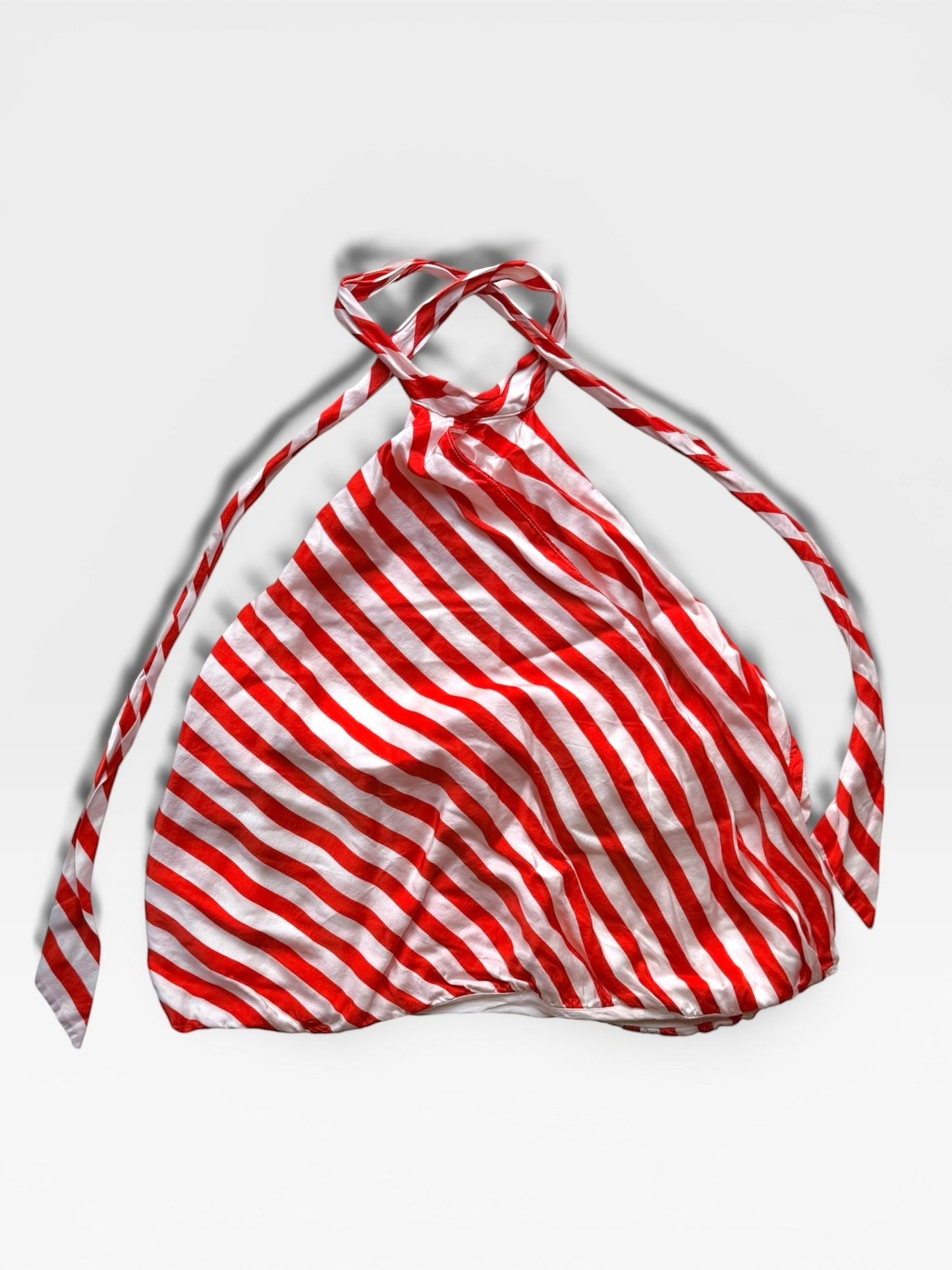RED/WHITE MAEVE HALTER TOP XL