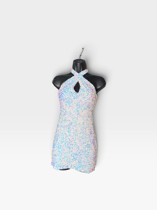 WHITE B.DARLIN DRESS 1/2