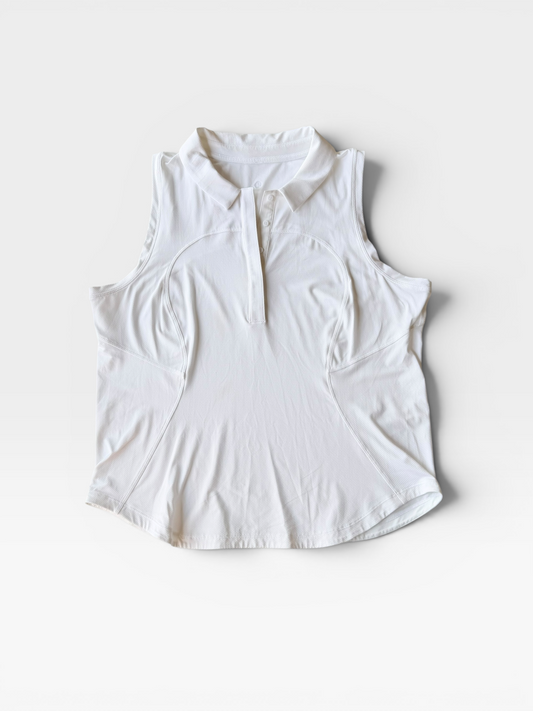 WHITE LULULEMON TANK XL