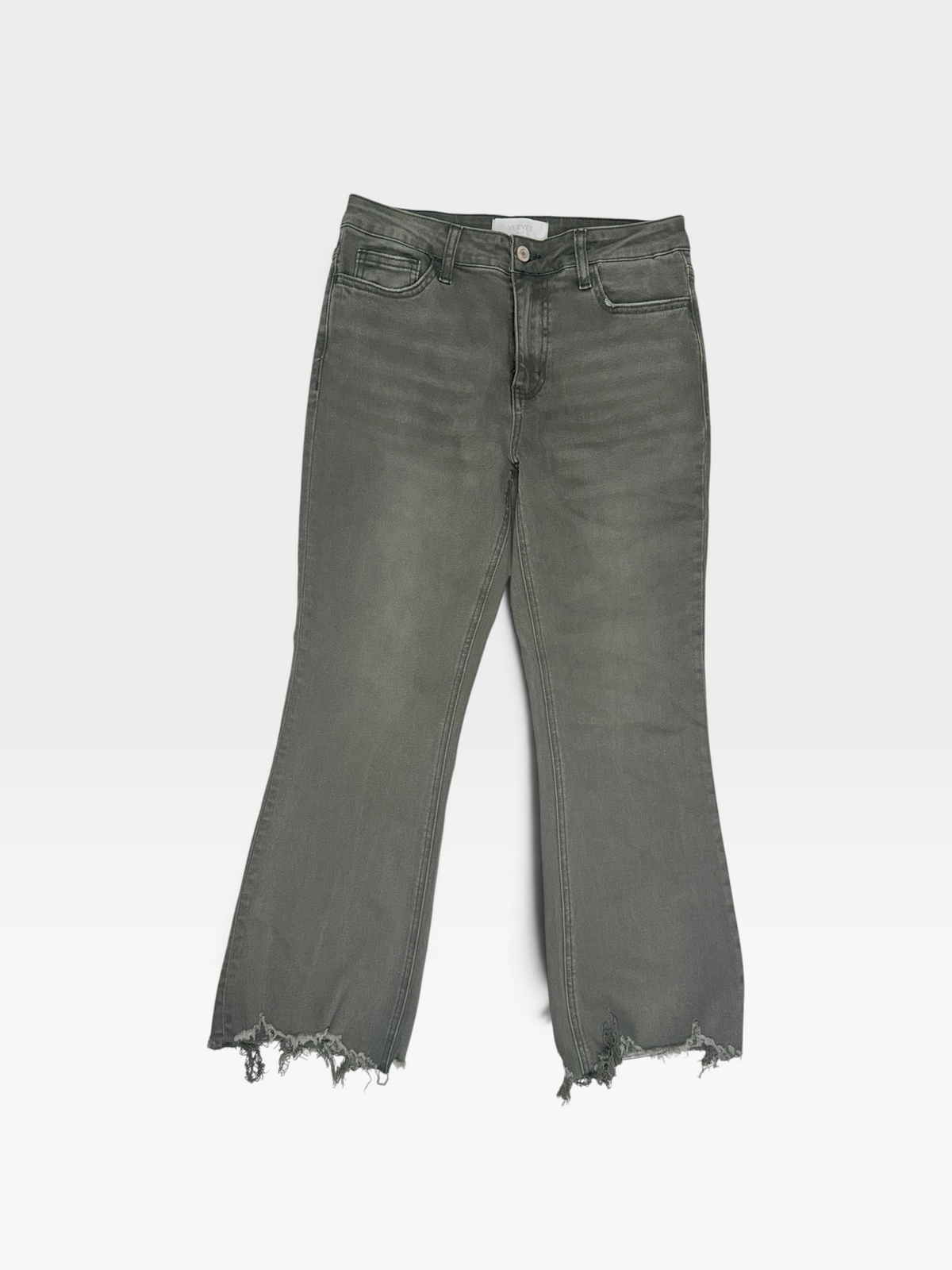 GREEN VERVET PANTS (NWT) 28