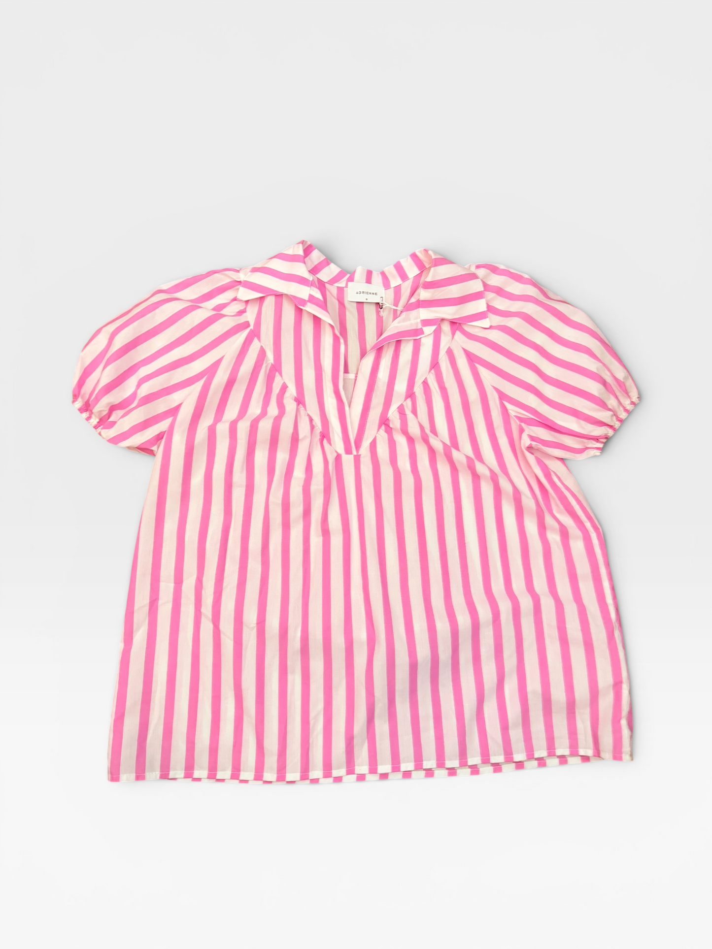 PINK/WHITE ADRIENNE TOP (NWT $64.90) S