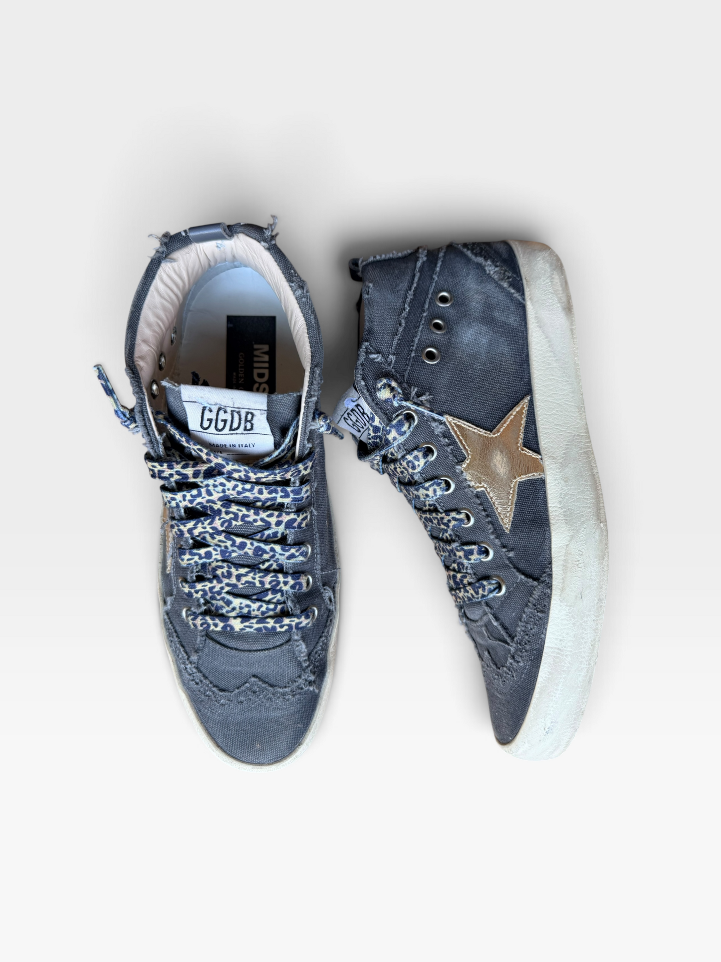 CHARCOAL GOLDEN GOOSE MIDSTAR SNEAKERS (ORG. $565) 39