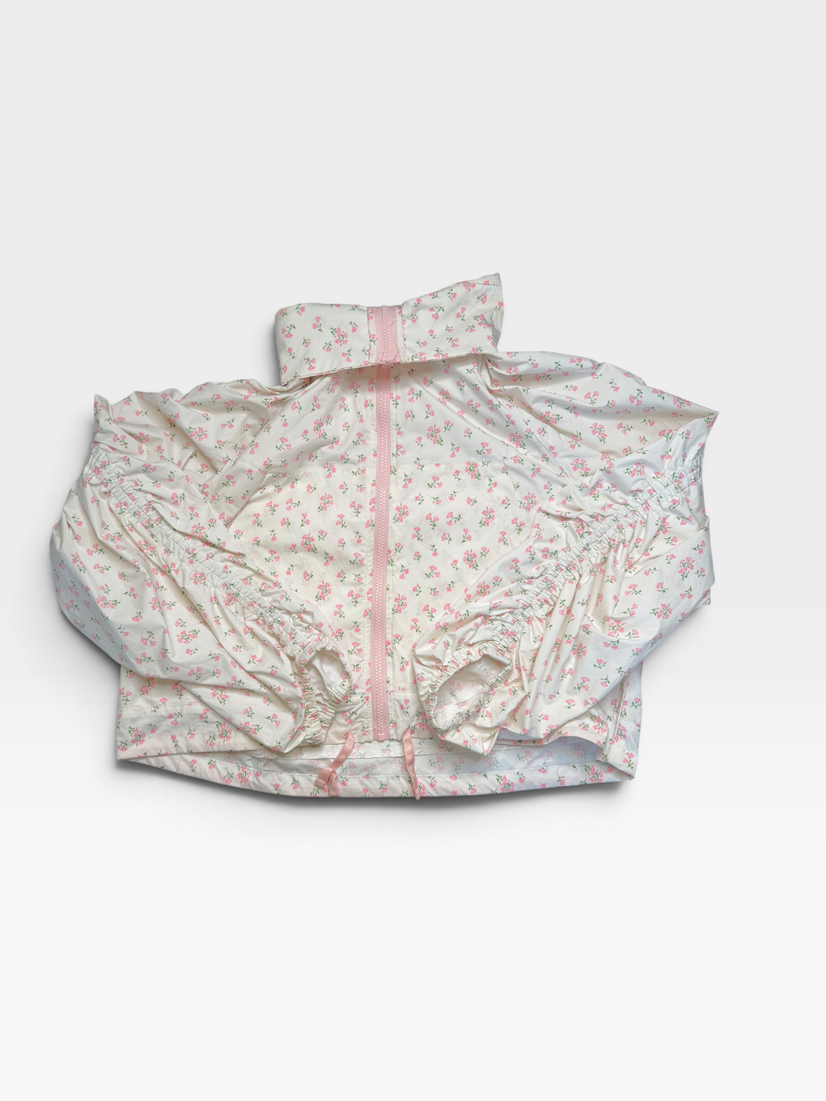 WHITE/PINK FLORAL PEACH LOVE PULLOVER L