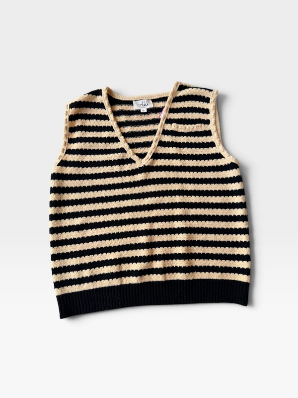 BLACK/TAN ABLE VEST L