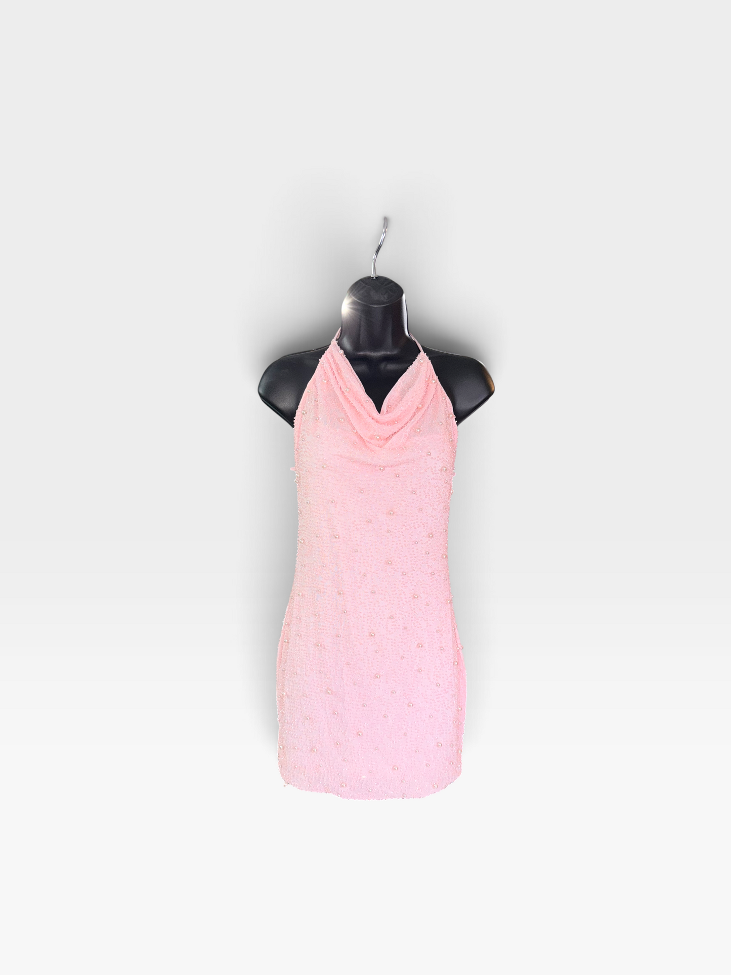PINK THE VINTAGE SHOP PEARL DRESS S