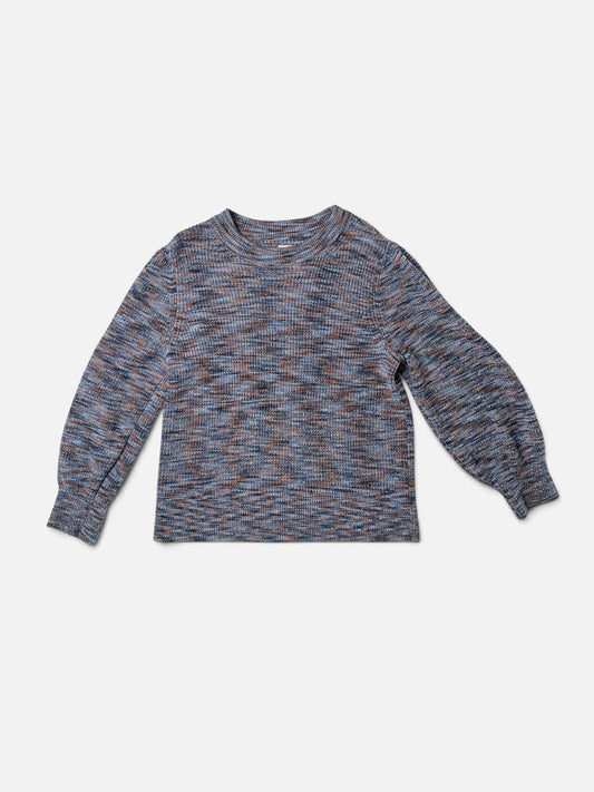 BLUE/BROWN NIC+ZOE SWEATER L