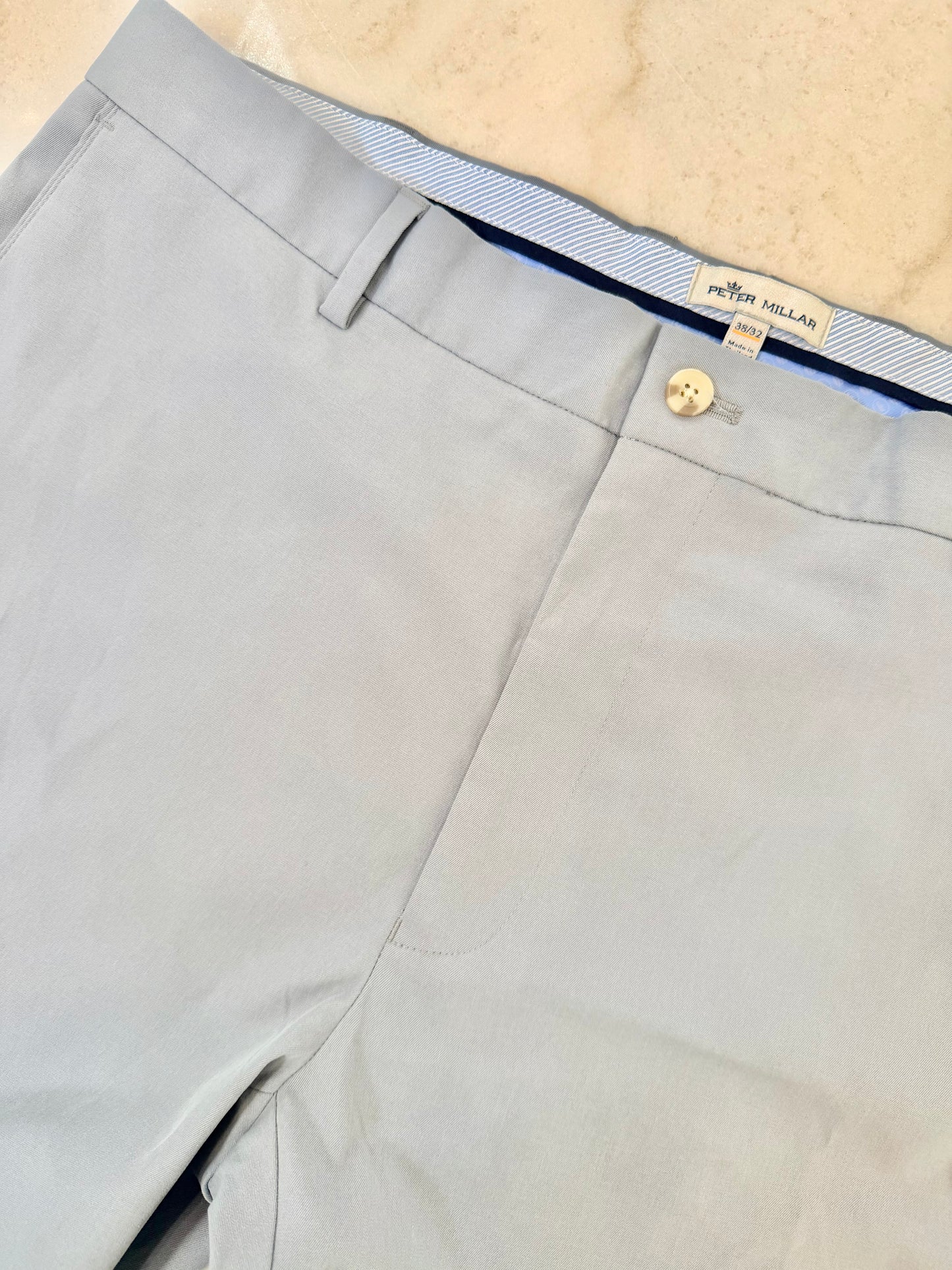 GREY PETER MILLAR PANTS 38X32