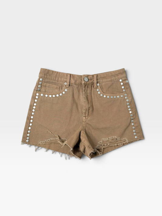 TAN BLANKNYC THE REEVE STUDDED SHORTS (ORG. $148) | 26