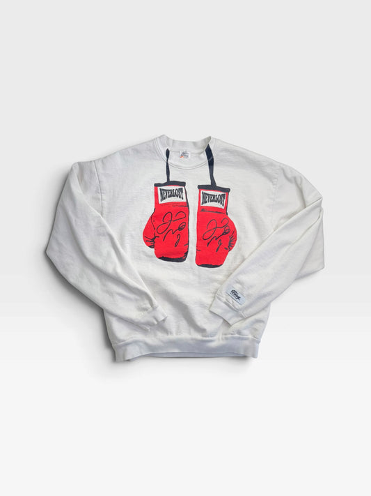 WHITE CLONEY "NEVERLOST" BOXING GLOVE PULLOVER (ORG. $298) L