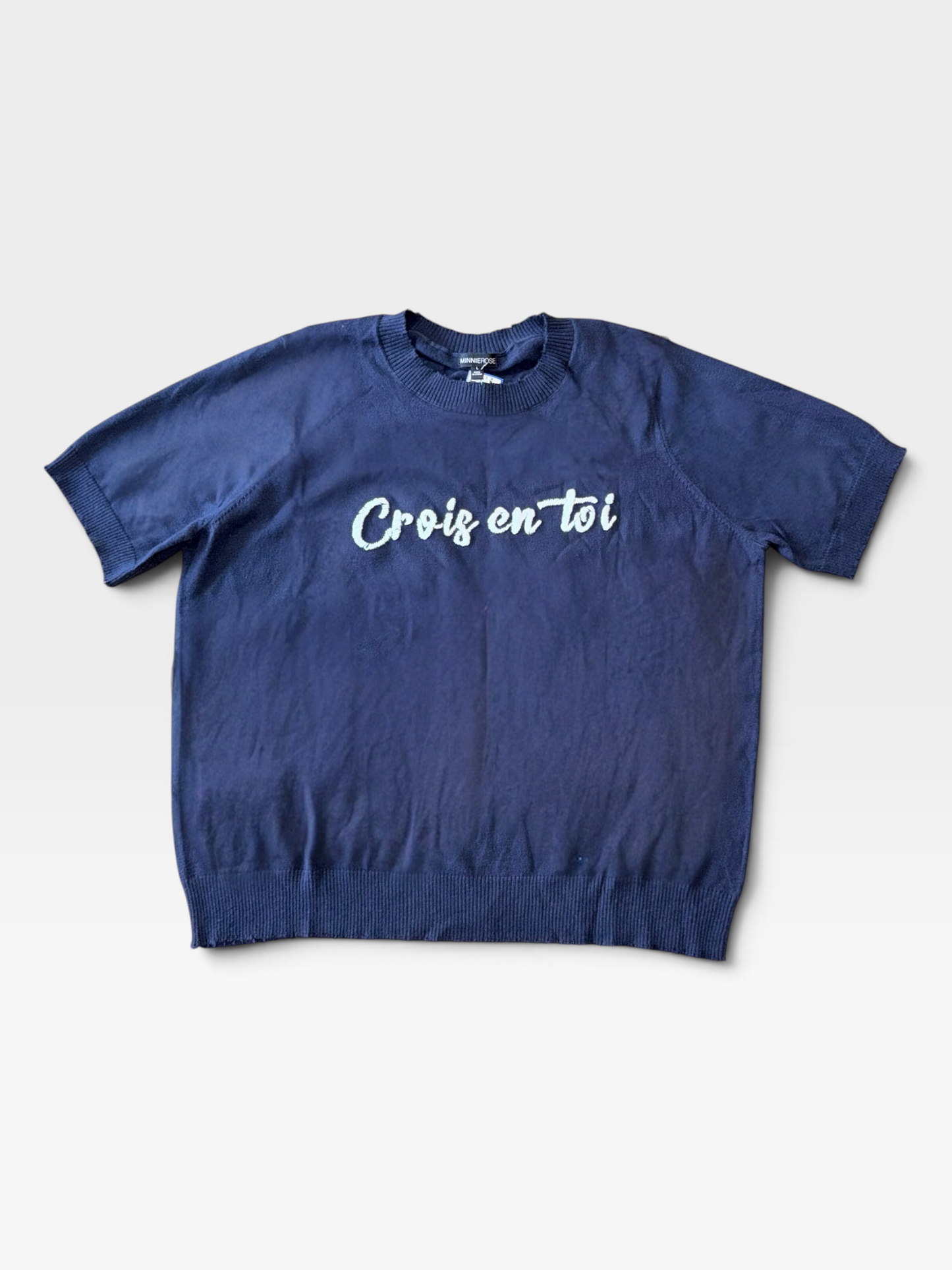 NAVY MINNIEROSE “CROIS EN TOI” BELIEVE IN URSELF (NWT$265) L