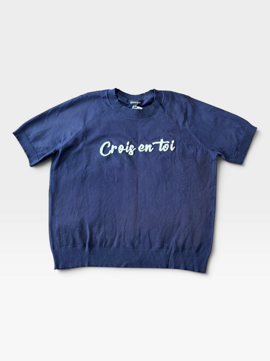 NAVY MINNIEROSE “CROIS EN TOI” BELIEVE IN URSELF (NWT$265) L