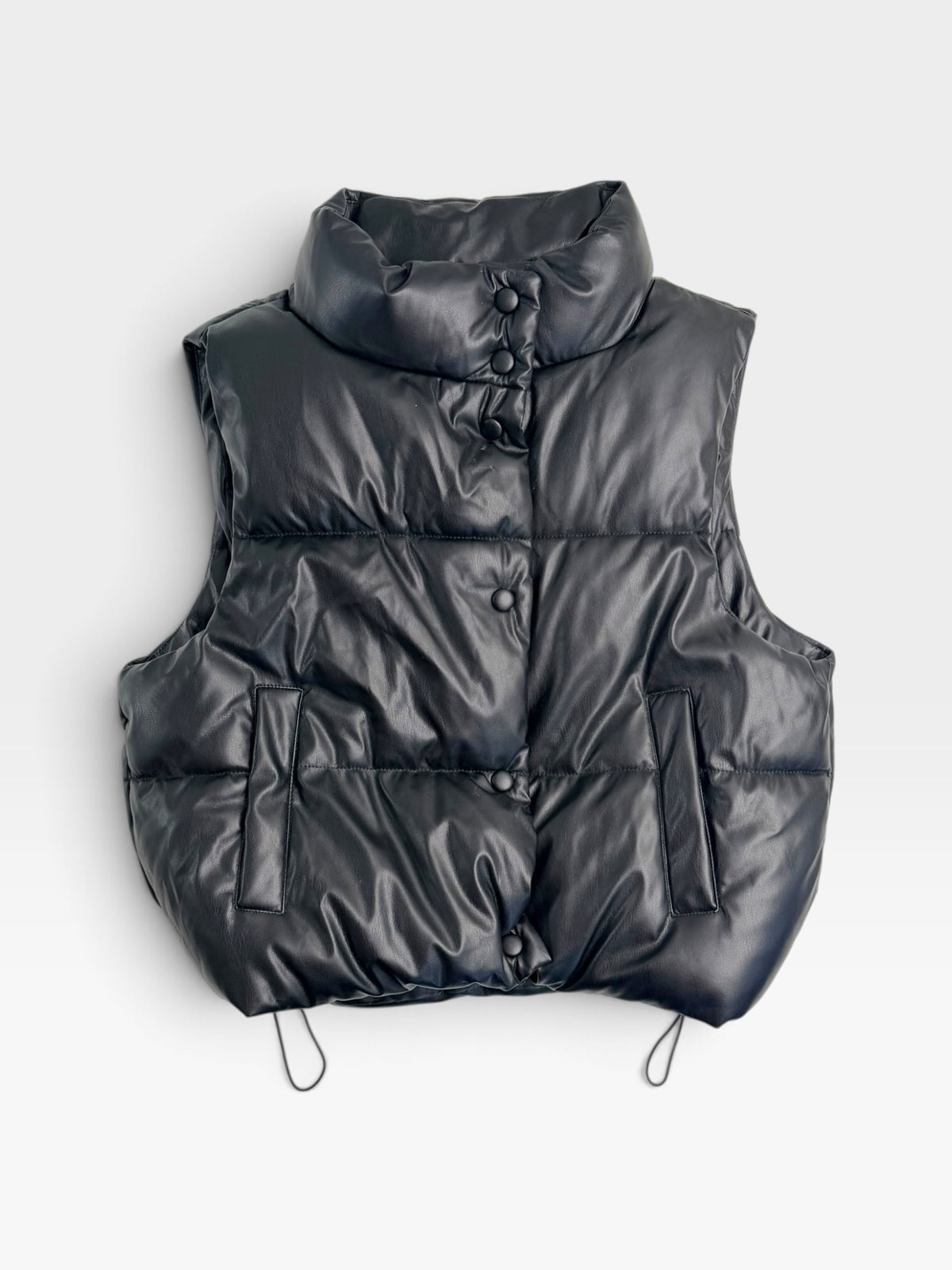 BLACK LOVE TREE LEATHER VEST M