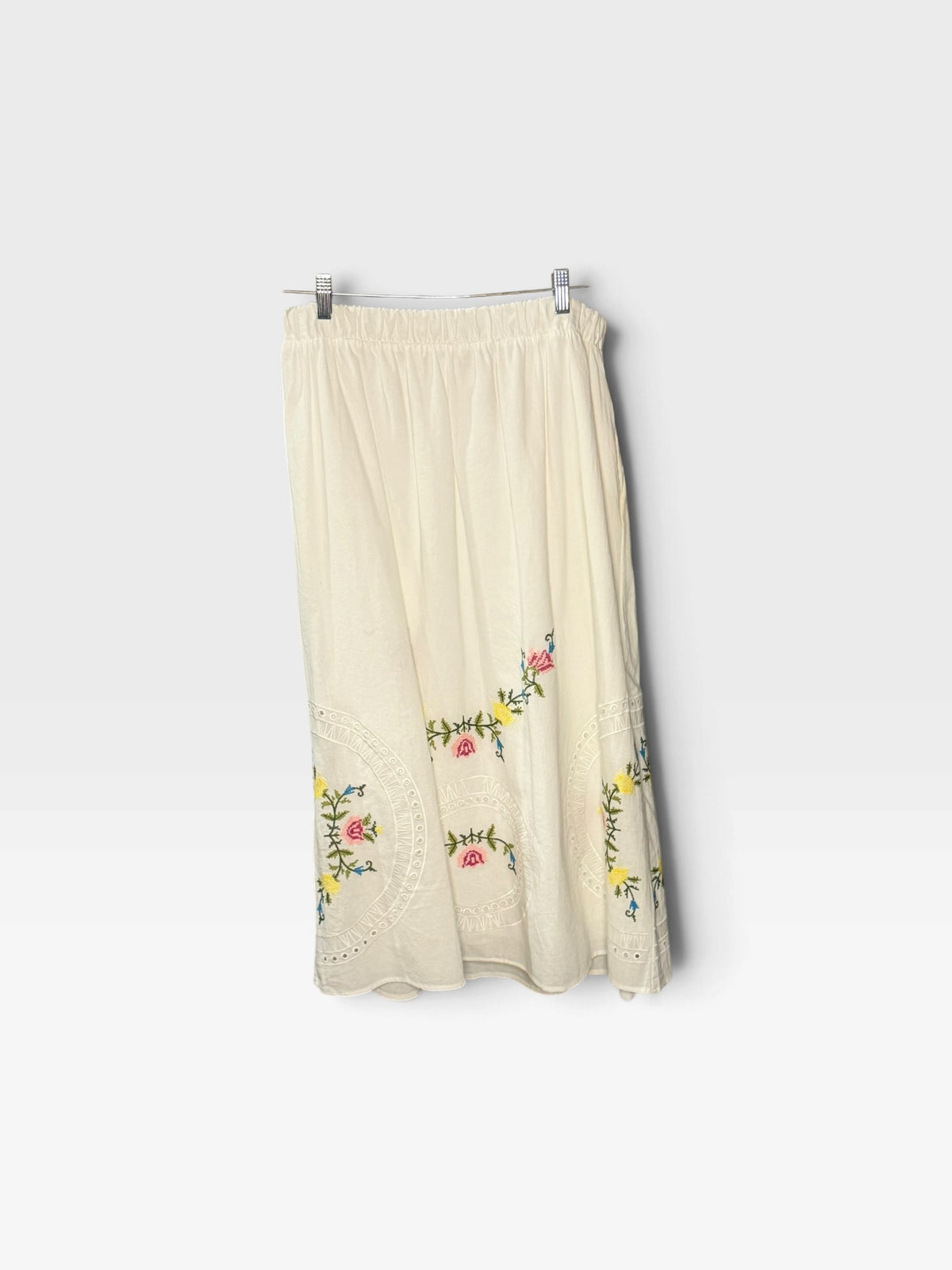 WHITE/FLOWER CATO SKIRT L