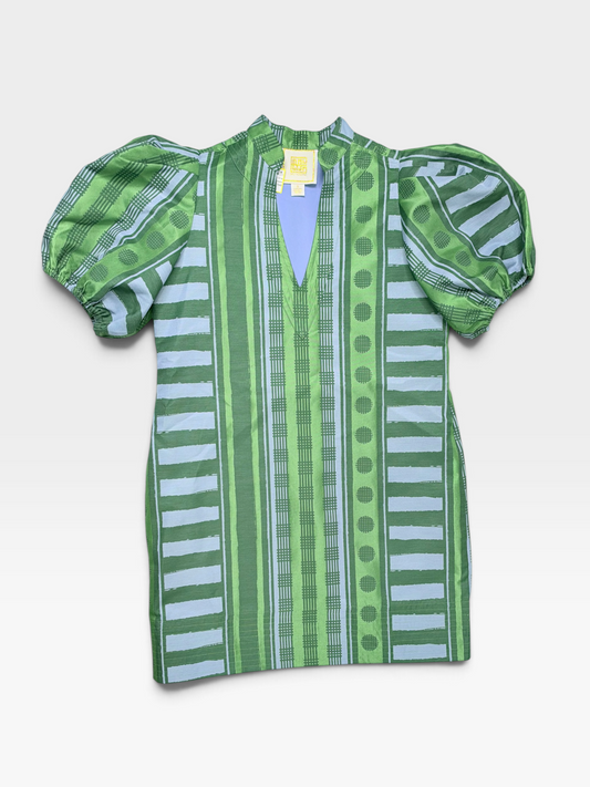 BLUE/GREEN EMILY MCCARTHY DRESS (NWT $348) S